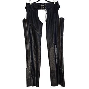 Harley Davidson Womens Deluxe Leather Motor Chaps size Medium